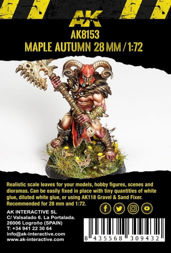 AK Interactive AK8153 MAPLE AUTUMN LEAVES 28MM  1/72
