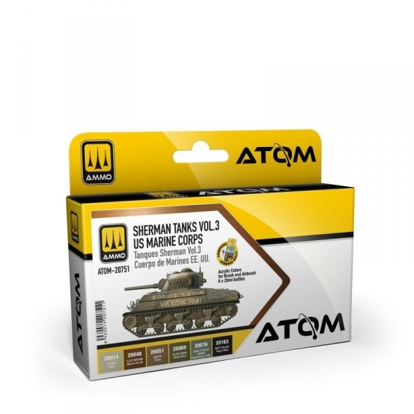 AMMO by Mig Jimenez 20751 Sherman Tanks Vol 3 WWII US Marine Corps Set 6x20ml