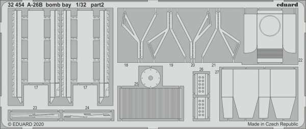 Eduard 32454 A-26B bomb bay 1/32 HOBBY BOSS