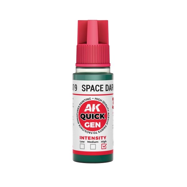 AK Interactive AK17019 SPACE DARK GREEN – QUICK GEN COLOR 18ml