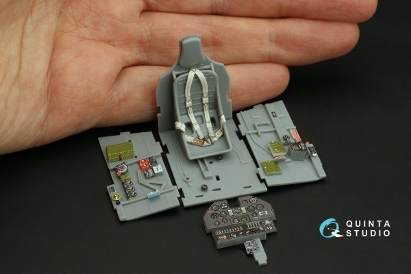 Quinta Studio QD32162 P-40N Warhawk 3D-Printed &amp; coloured Interior on decal paper (Trumpeter) 1/32