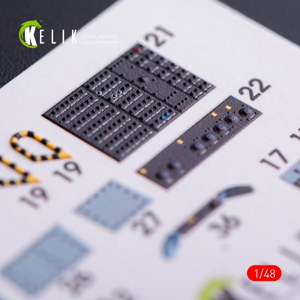 KELIK K48011 OV-10D+ BRONCO INTERIOR 3D DECALS FOR ICM KIT 1/48