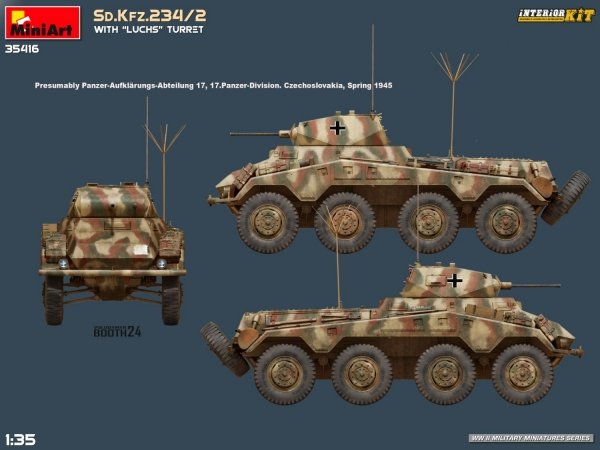 MiniArt 35416 Sd.Kfz.234/2 WITH LUCHS TURRET. INTERIOR KIT 1/35
