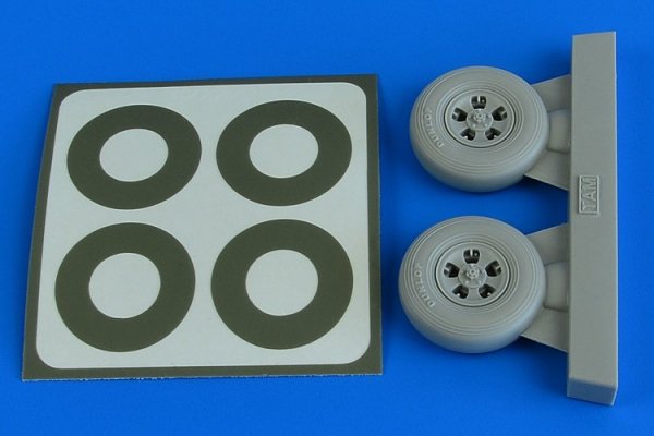 Aires 2228 Spitfire Mk.IX wheels (5-spoke) &amp; paint masks 1/32 TAMIYA