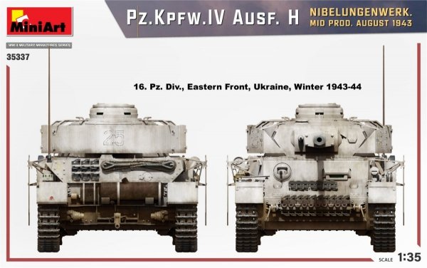 MiniArt 35337 Pz.Kpfw.IV Ausf. H NIBELUNGENWERK. MID PROD. AUGUST 1943 1/35