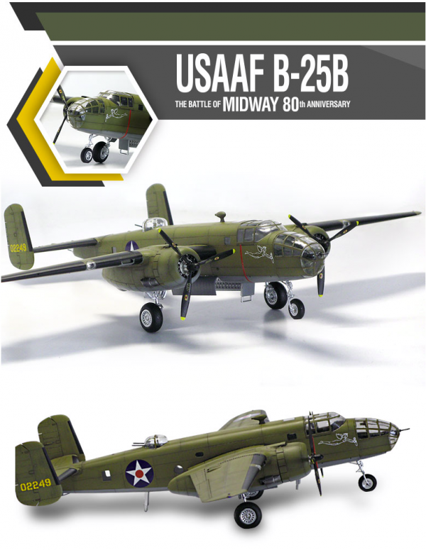 Academy 12336 USAAF B-25B THE BATTLE OF MIDWAY 80th ANNIVERSARY 1/48