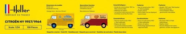 Heller 56744 Starter Set - Citroen Type H 2 decorations 1/24