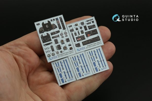 Quinta Studio QD48444 Fairey Gannet AS.1_AS.4 3D-Printed coloured Interior on decal paper (Airfix) 1/48