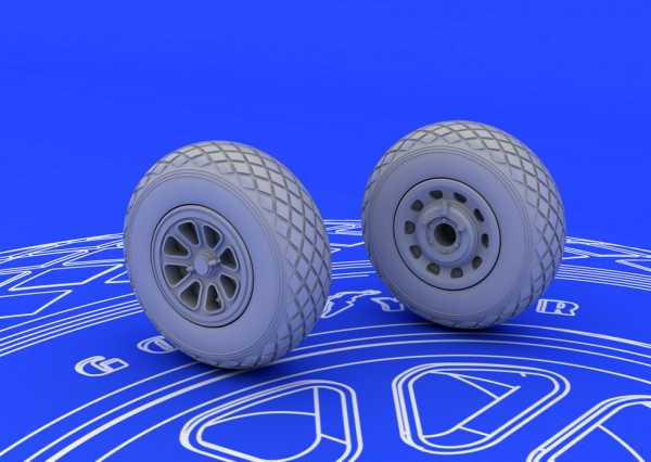 Eduard 672016 P-51 wheels 1/72 (TAMIYA)