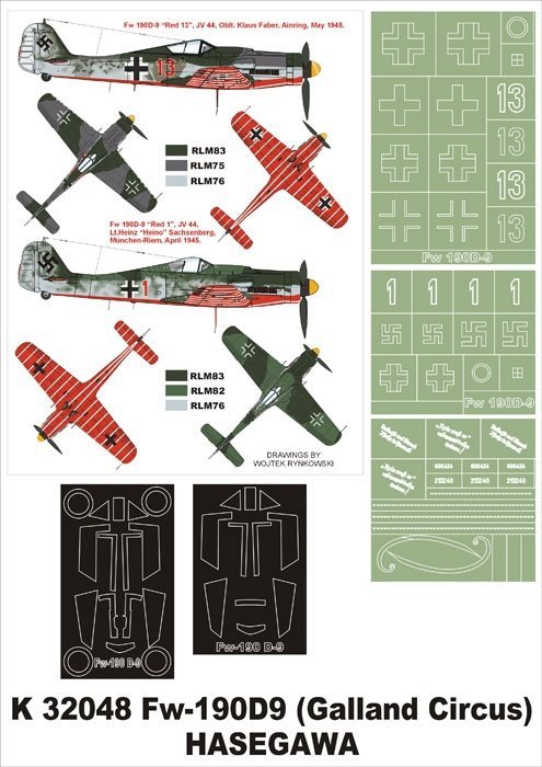 Montex K32048 Fw-190D9 (Galland Cirrus) 1/32