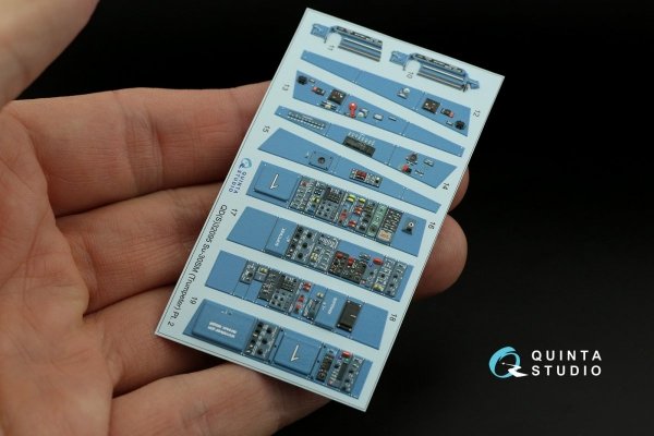 Quinta Studio QDS-32095 Su-30SM 3D-Printed &amp; coloured Interior on decal paper (conversion for Trumpeter Su-30MKK) (Small version) 1/32