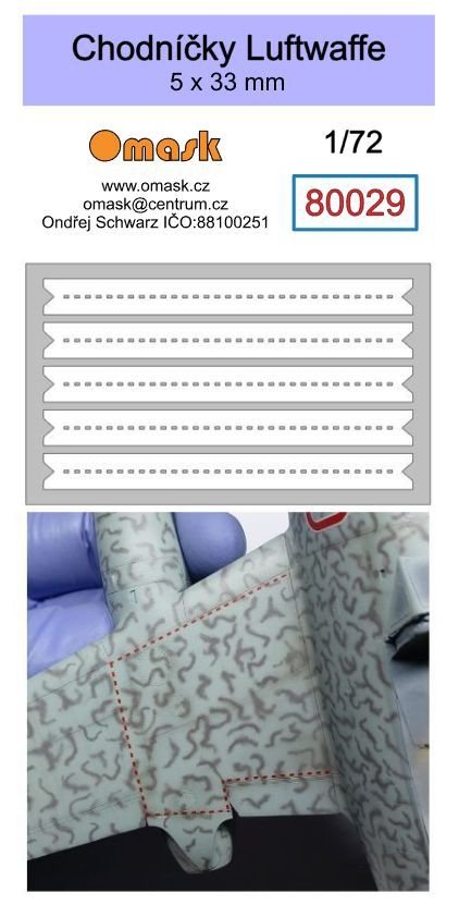 Omask 80029 Walkways Luftwaffe 5 x 33 mm (Oramask 810 foil) 1/72