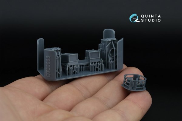 Quinta Studio QD+32228 Tornado Gr.4 3D-Printed &amp; coloured Interior on decal paper (Italeri) (with 3D-printed resin parts) 1/32