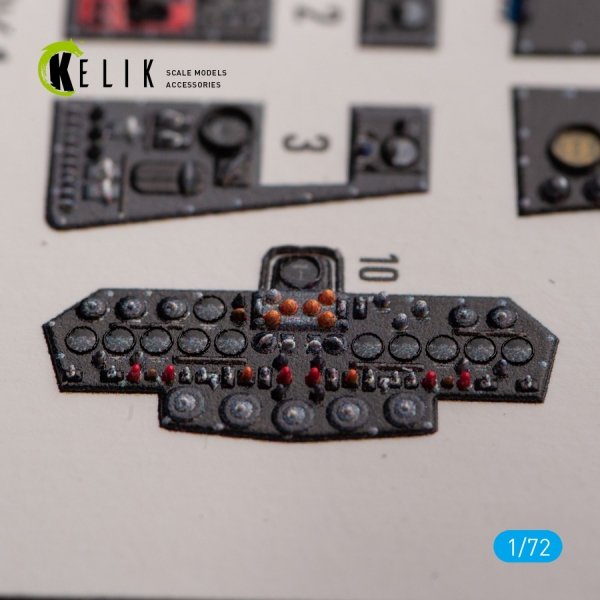 KELIK K72148 Vickers Valiant B(PR)K.1 front cockpit - interior 3D decals for Airfix kit 1/72