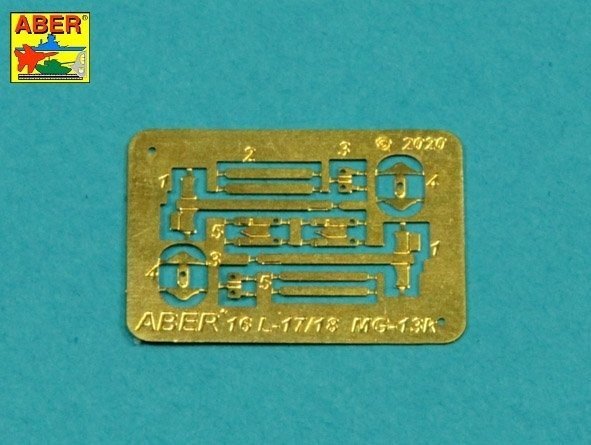 Aber 16L-17 Zestaw 2 luf do MG13 używanych w niemieckim czołgu Pz.Kpfw. I, Ausf.A wczesny do 1938r. / Set of 2 barrels for guns MG13 (long) used in German light tank Pz.Kpfw. I, Ausf.A early to 1938 1/16 