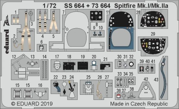Eduard 73664 Spitfire Mk. I/Mk. IIa 1/72 AIRFIX