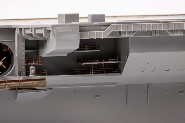 Eduard 53283 USS Constellation CV-64 part 3 - railings &amp; safety nets TRUMPETER 1/350