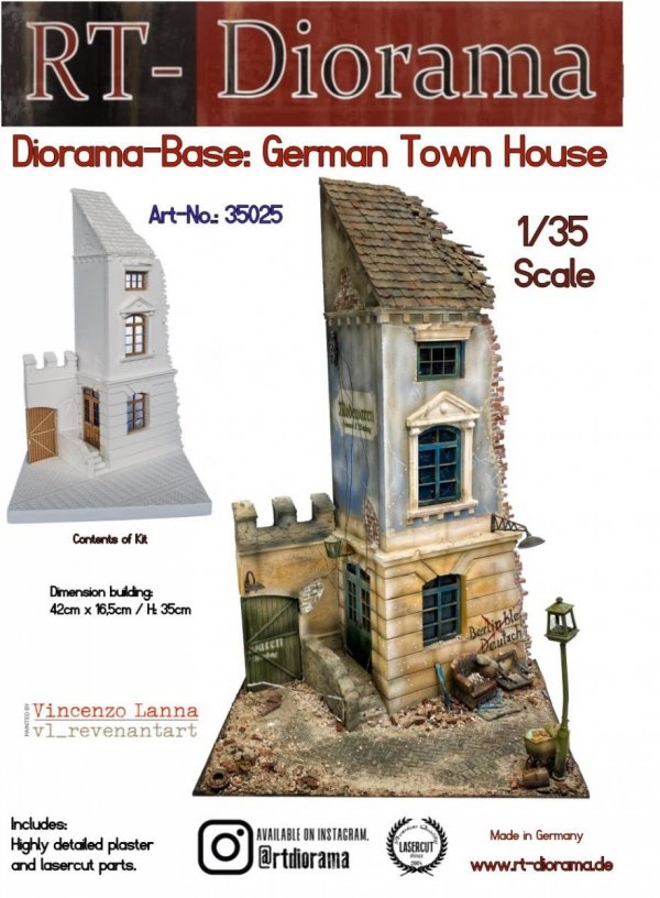 RT-Diorama 35025 Diorama-Base: German Town House 1/35