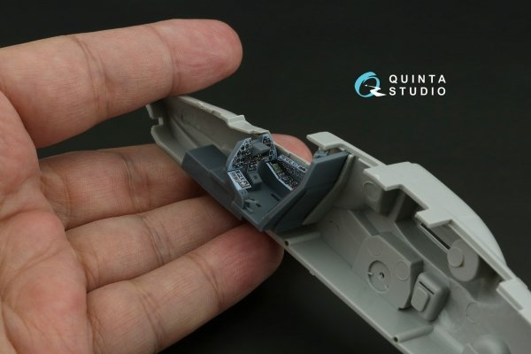 Quinta Studio QD+72251 Ka-50 (blue-grey panels) 3D-Printed &amp; coloured Interior on decal paper (HobbyBoss/ARK) (with 3D-printed resin parts) 1/72