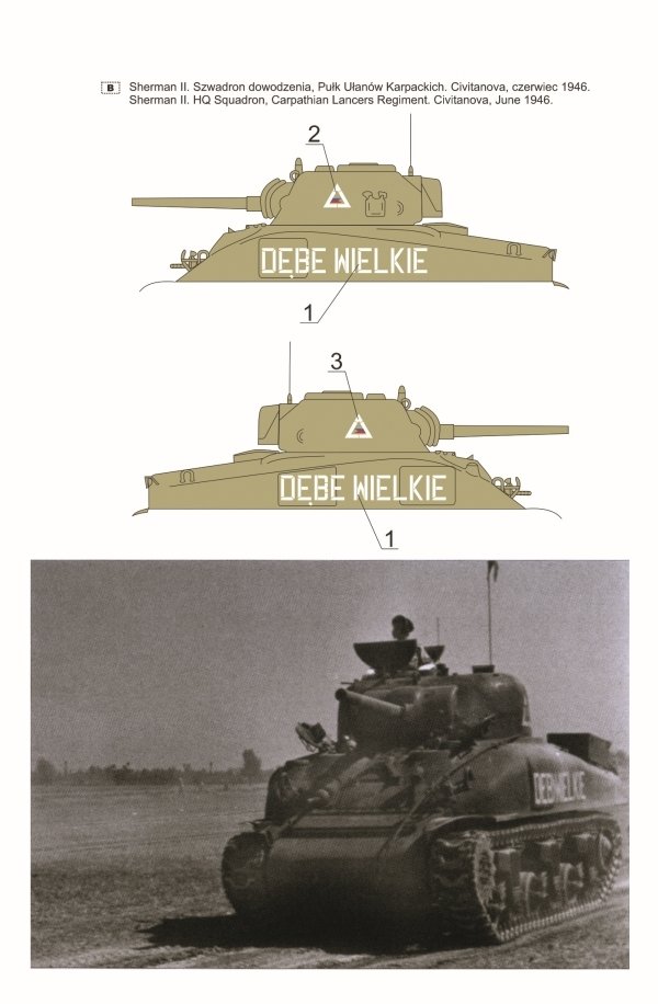 Toro 16D03 Polish Shermans vol.3 Sherman II / M4A1 Carpathian Lancers Regiment 2nd Polish Corps, Italy (for ILK 61617) 1/16