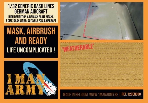1 Man Army 32GEN600 Dash Lines German Aircraft 1/32