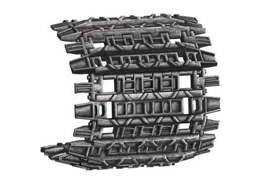 Trumpeter 02049 E-100 Track links (Workable) for German E-100 (1:35)