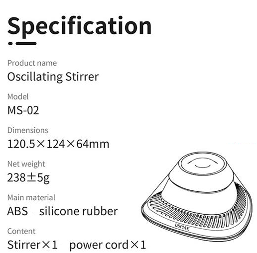 DSPIAE MS-02 Portable Vibrating Paint Oscilatting Stirrer