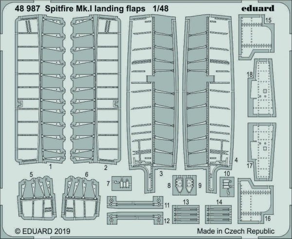 Eduard 48987 Spitfire Mk. I landing flaps 1/48 TAMIYA