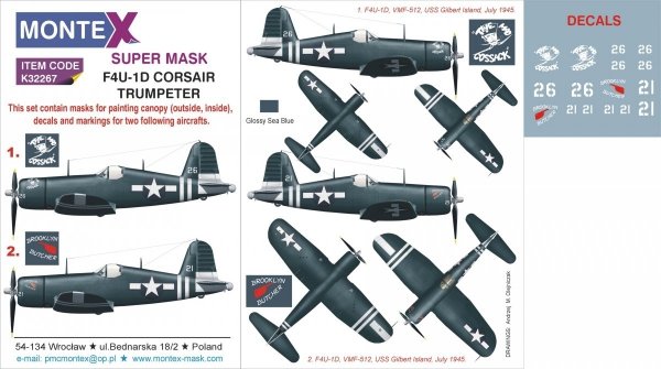 Montex K32267 F4U-1D CORSAIR 1/32
