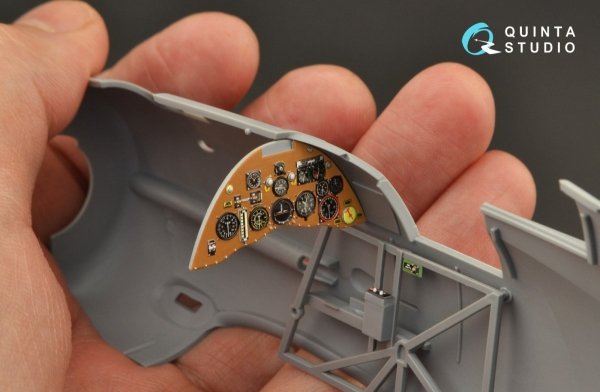 Quinta Studio QD32134 Gloster Gladiator Mk I 3D-Printed &amp; coloured Interior on decal paper (ICM) 1/32