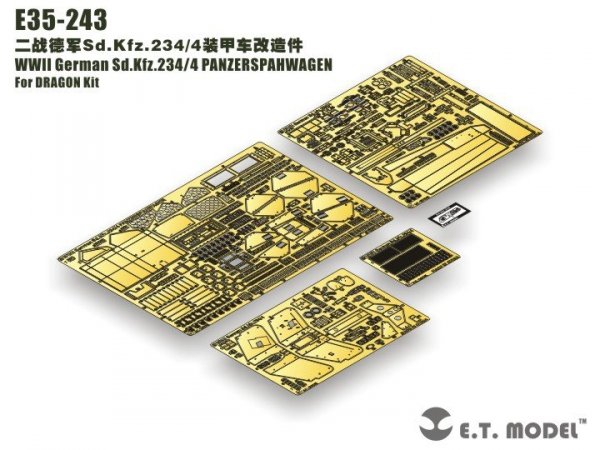 E.T. Model E35-243 WWII German Sd.Kfz.234/4 PANZERSPAHWAGEN (For DRAGON Kit) (1:35)