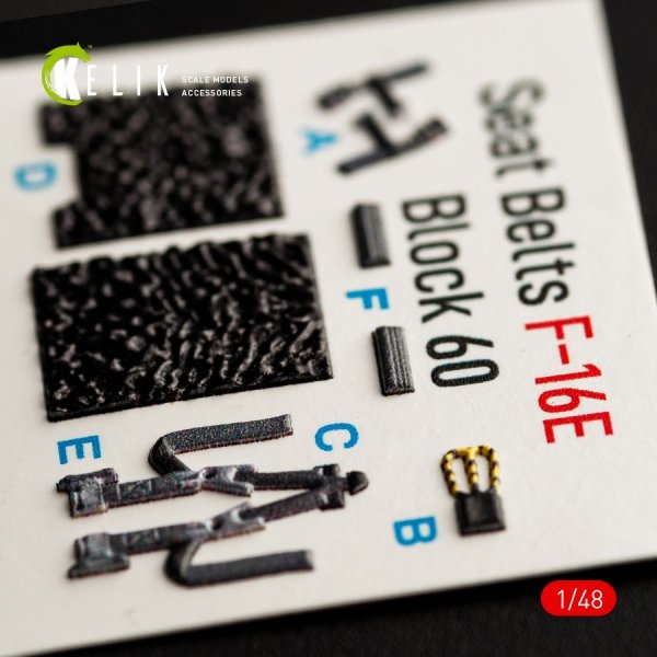 KELIK K48060 F-16E DESERT VIPERS BLOCK 60 INTERIOR 3D DECALS FOR KINETIC KIT 1/48