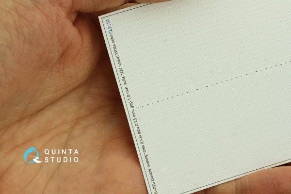Quinta Studio QRV-026 Double riveting rows (rivet size 0.25 mm, gap 1.0 mm, suits 1/24 scale), White color, total length 5,8 m/19 ft