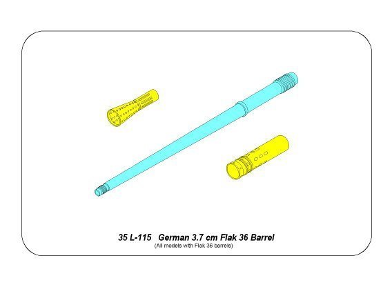 Aber 35L-115 German 3,7 cm Flak 36 Barrel (1:35)	