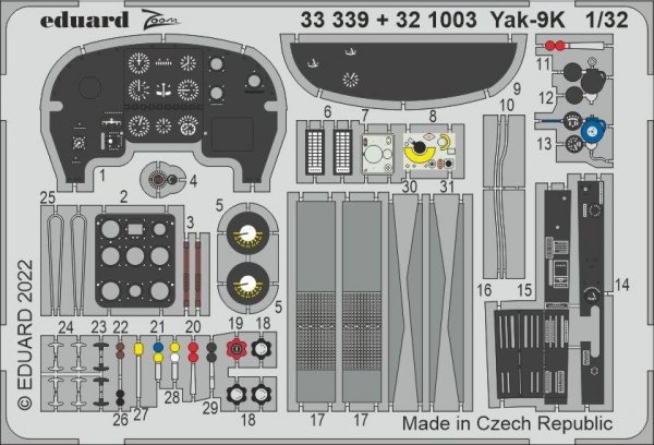 Eduard 33339 Yak-9K ICM 1/32 