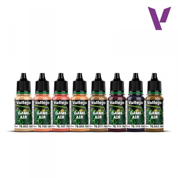 Vallejo 72204 Face Painting - Game Air Set - Fantasy Color Series - human skin tones 8x 18ml