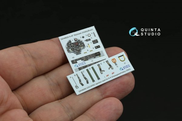 Quinta Studio QD48620 A-4F Skyhawk 3D-Printed &amp; coloured Interior on decal paper ( Hobby Boss ) 1/48