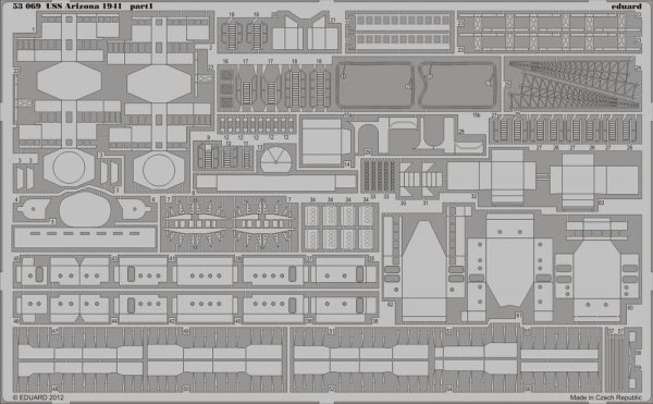 Eduard 53069 USS Arizona 1941 1/350 Hobby Boss