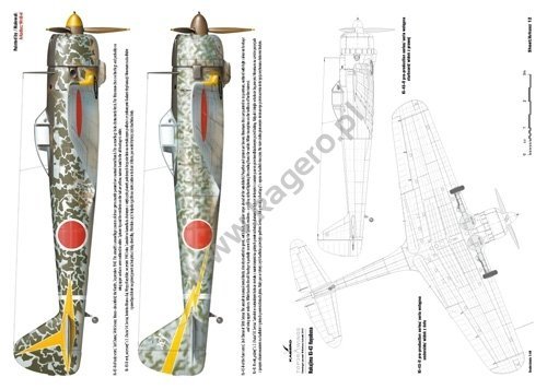 Kagero 7027 Nakajima Ki-43 Hayabusa. Ki-43-I/Ki-43-II/Ki-43-III models EN/PL