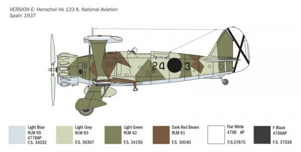 Italeri 2819 HENSCHEL HS 123 1/48
