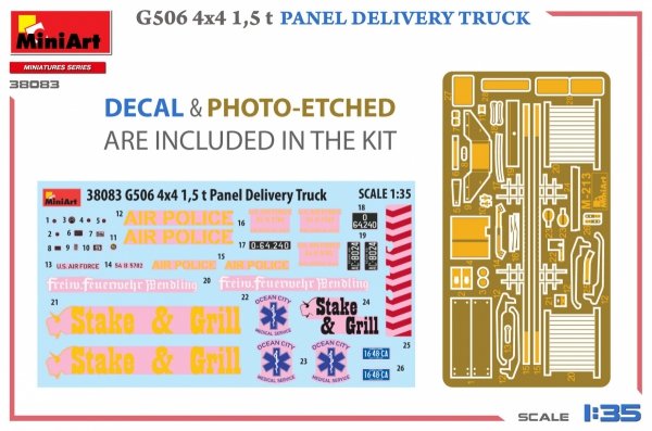 MiniArt 38083 G506 4х4 1,5 t PANEL DELIVERY TRUCK 1/35