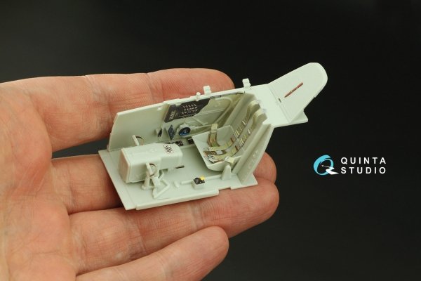 Quinta Studio QD32163 Bf 109G-2/4 3D-Printed &amp; coloured Interior on decal paper (Revell) 1/32