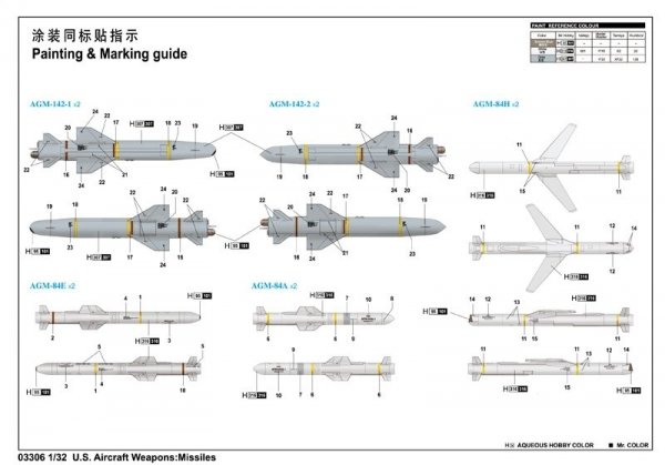 Trumpeter 03306 US Aircraft Weapons: Missiles 1/32