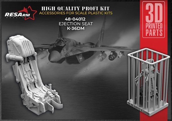 RESArm 48-04012 K-36 DM Ejection seat (3D resin printing) 1/48
