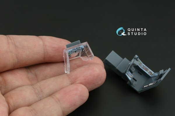 Quinta Studio QD+72251 Ka-50 (blue-grey panels) 3D-Printed &amp; coloured Interior on decal paper (HobbyBoss/ARK) (with 3D-printed resin parts) 1/72