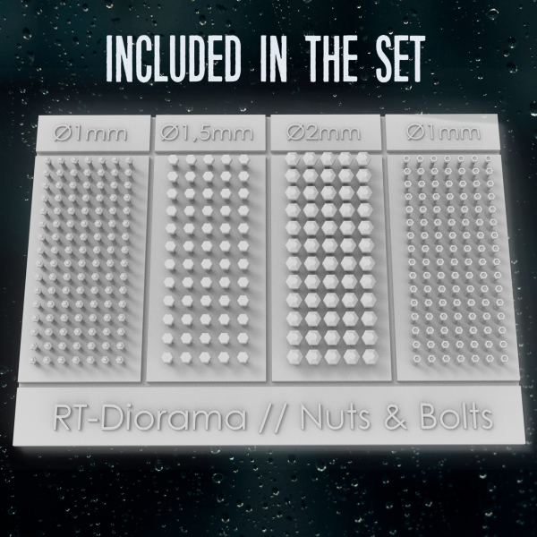 RT-Diorama 35651 3D Resin Print: Nuts and Bolts 1/35
