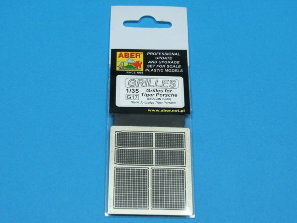 Aber 35G17 Grilles for german tank Tiger Porsche (1:35)