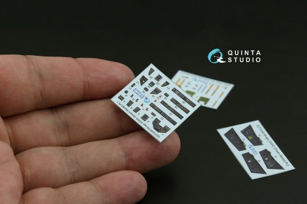 Quinta Studio QD+72248 Mirage 2000D 3D-Printed &amp; coloured Interior on decal paper (Dream Model) (with 3D-printed resin part) 1/72