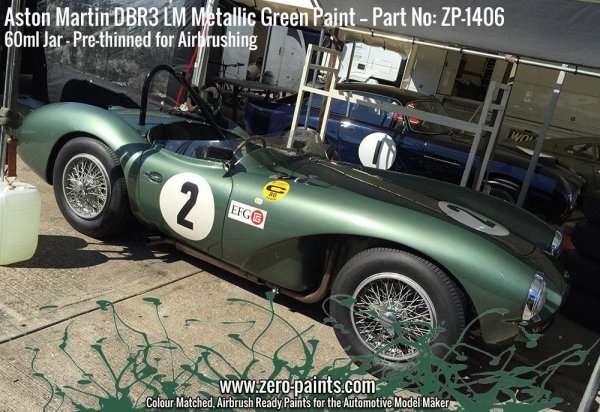Zero Paints ZP-1406 - Aston Martin DBR3S LM Metallic Green Paint 60ml