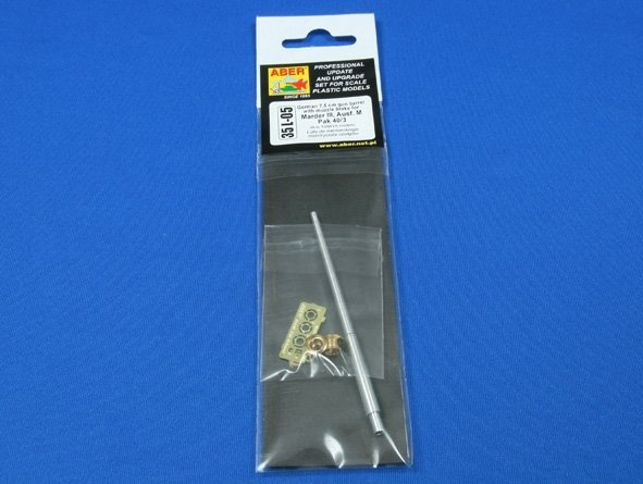 Aber 35L-005 Lufa z hamulcem wylotowym Pak 40/3 do Mardera III M Tamiya 1:35